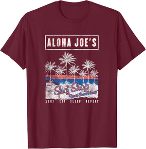 Aloha Joes Hawaii Surf Shop Palm Tree T-Shirt - T-Shirt | Maroon