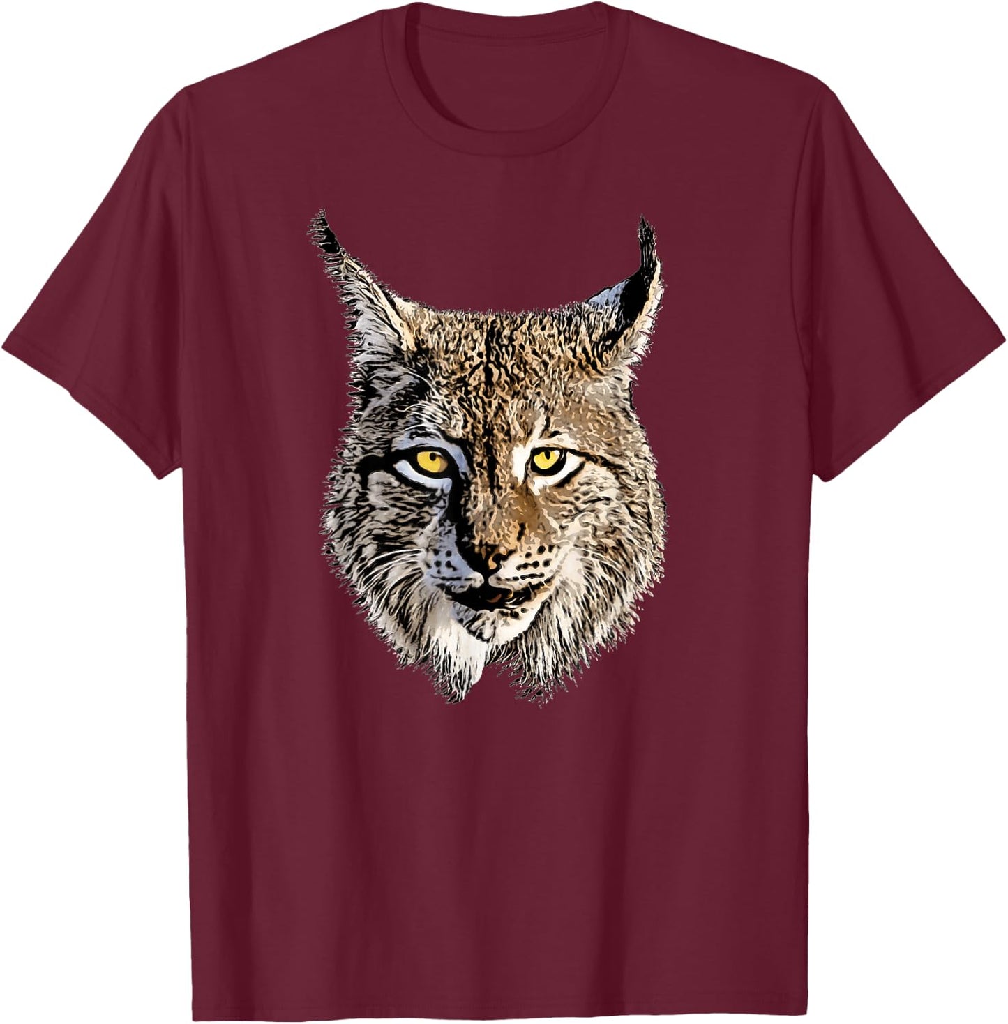 Lynx cool predator wilderness animal T-Shirt - T-Shirt | Maroon