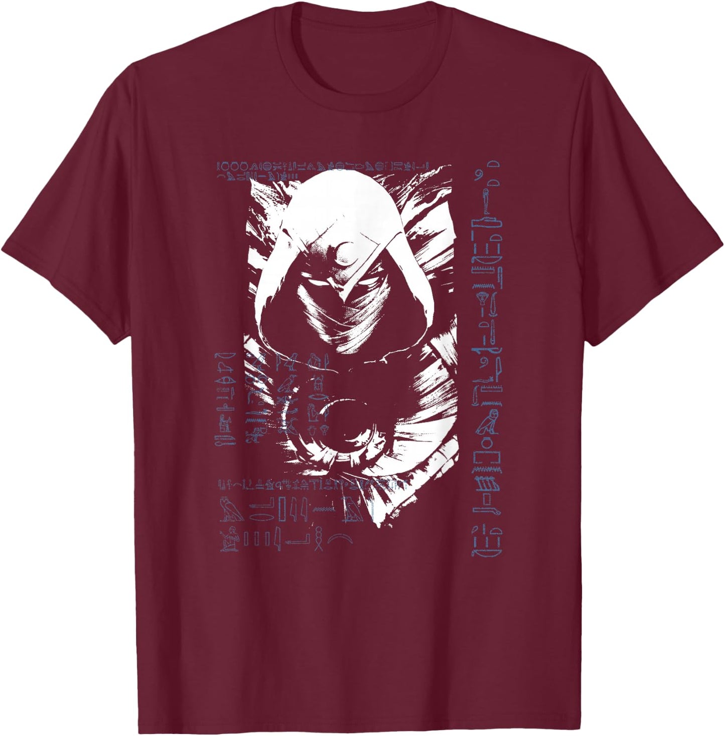 Marvel Moon Knight Grunge Glyph Poster T-Shirt - T-Shirt | Maroon