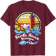 Monarch Butterfly Beach - South Haven Michigan Lighthouse T-Shirt - T-Shirt | Maroon