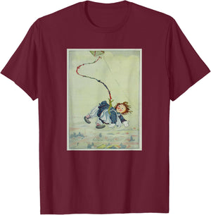Raggedy Ann Hanging from a Kite (1918) T-Shirt - T-Shirt | Maroon