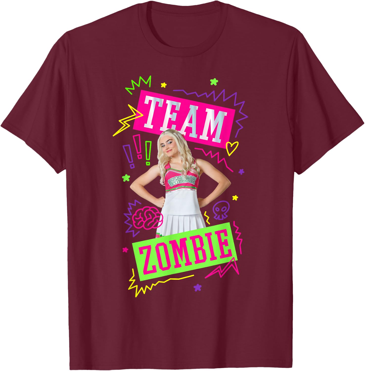 Disney Zombies Addison Team Zombies Poster T-Shirt - T-Shirt | Maroon