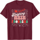Sleighing Math Problems - Funny Christmas Math Teacher Santa Women T-Shirt - T-Shirt | Maroon