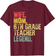 Mother Women Funny Gift Wife Mom Teacher Legend T-Shirt - T-Shirt | Maroon