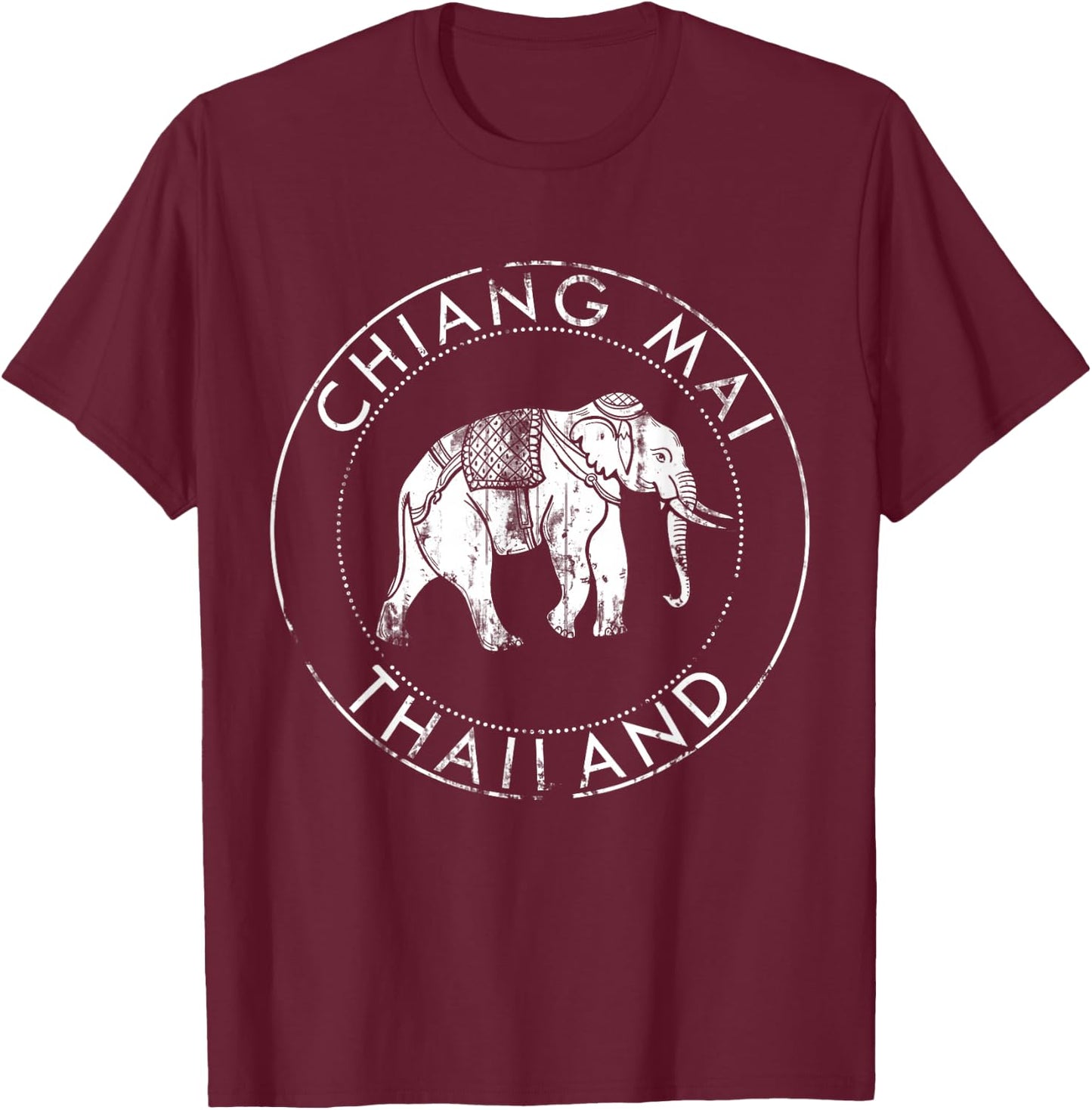 Animal Elephant Bangkok Asia Thailand T-Shirt - T-Shirt | Maroon