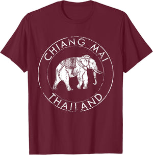 Animal Elephant Bangkok Asia Thailand T-Shirt - T-Shirt | Maroon
