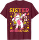 Sister of the Birthday Girl Dabbing Unicorn Sister Gifts T-Shirt - T-Shirt | Maroon