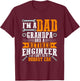 I'm a Dad Grandpa and Retired Engineer Funny Retirement T-Shirt - T-Shirt | Maroon