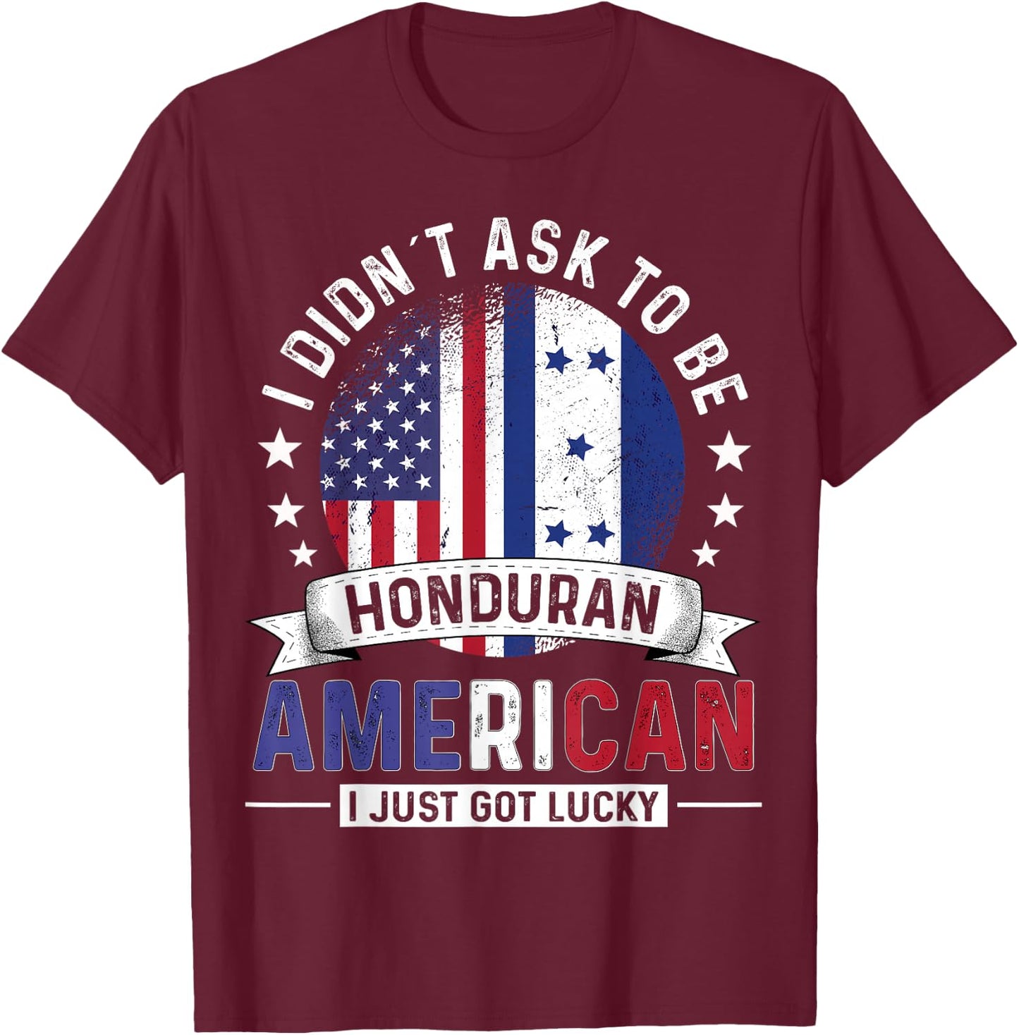 Honduran American Countries Flags Pride Honduras Flag T-Shirt - T-Shirt | Maroon