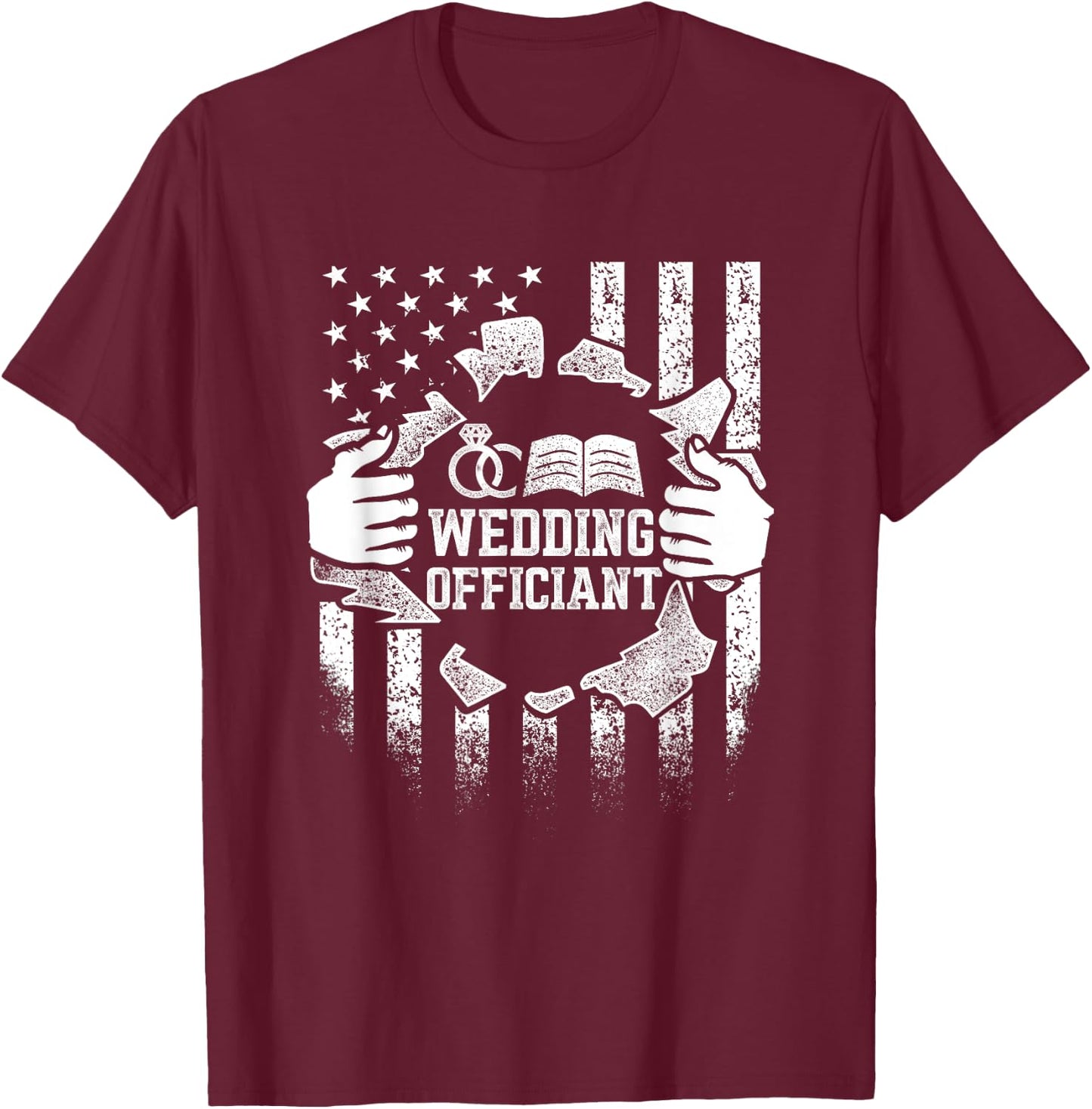 Wedding Officiant Ceremony Internet Ordained Minister Gift T-Shirt - T-Shirt | Maroon