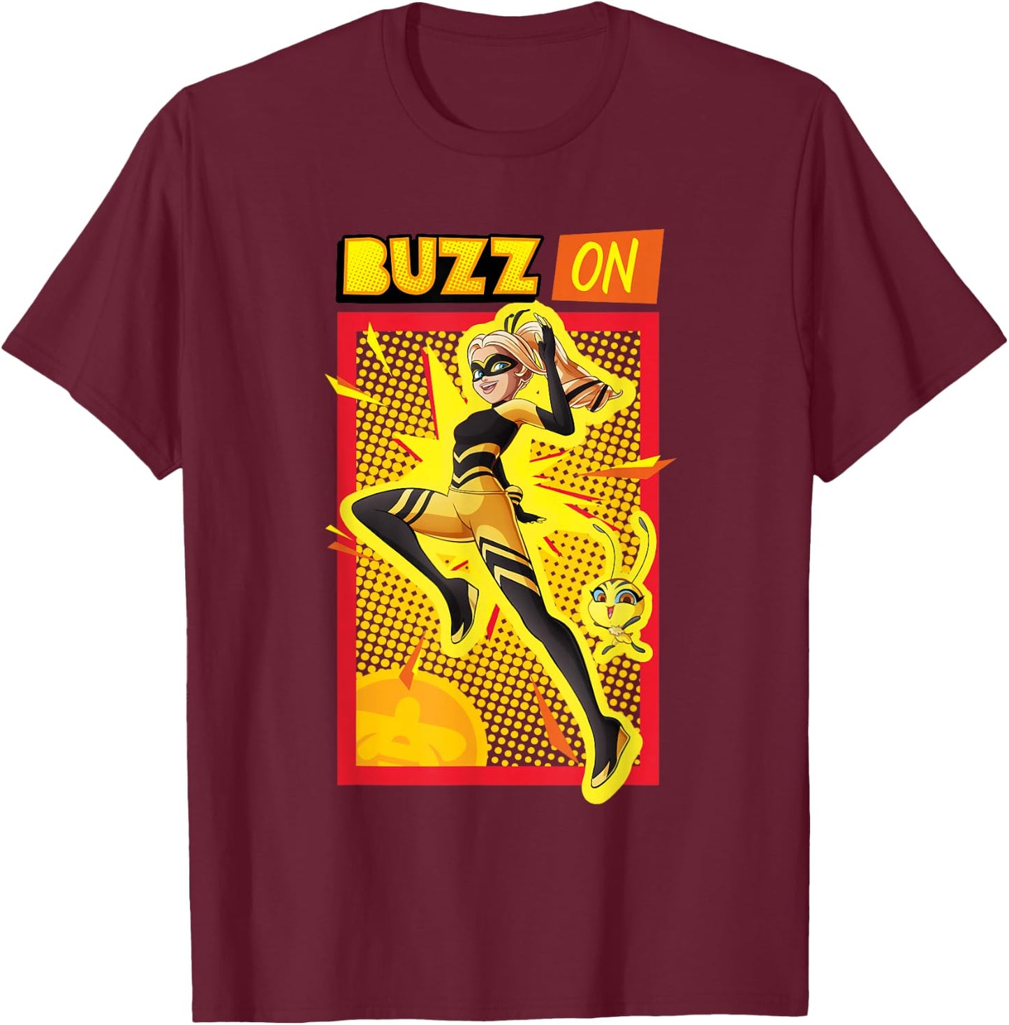 Miraculous Collection Queen Bee Focus T-Shirt - T-Shirt | Maroon