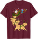 Golden Retriever Christmas T-Shirt - T-Shirt | Maroon