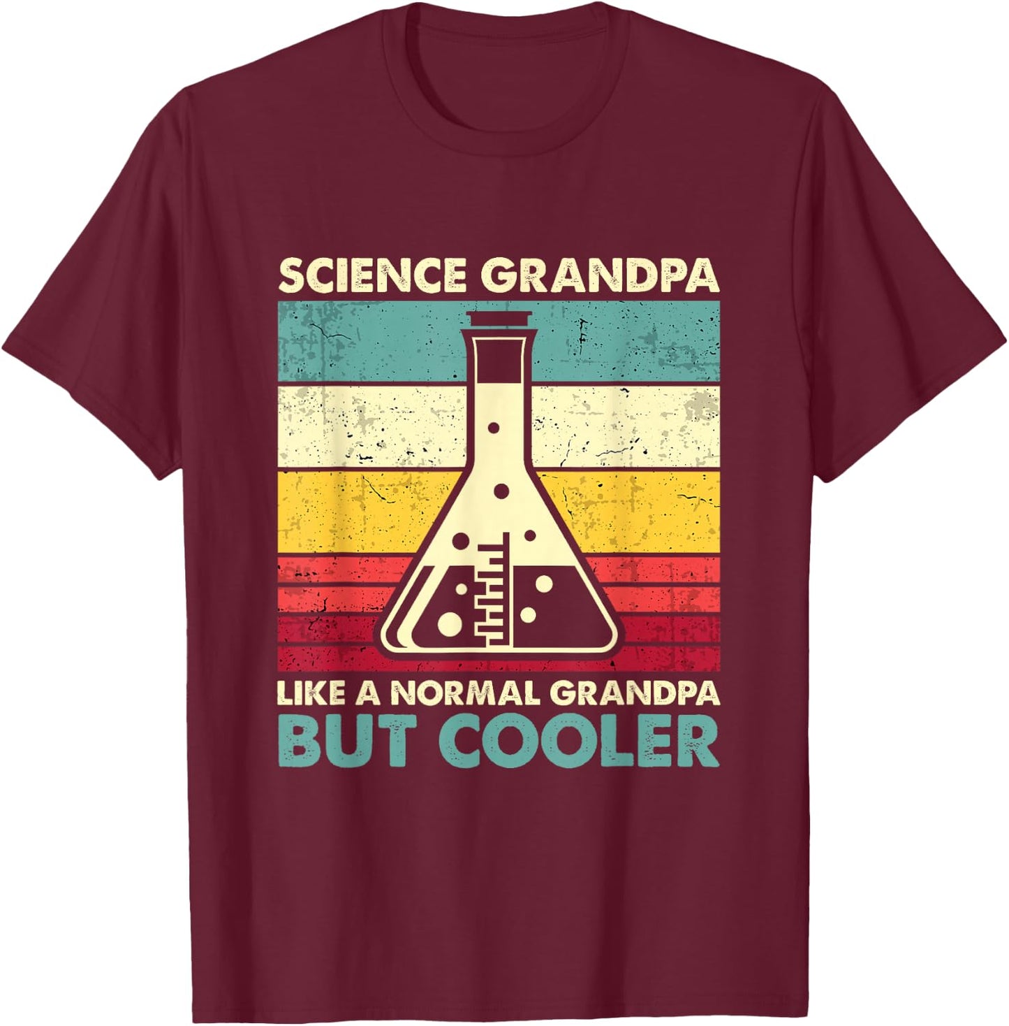 Science Grandpa - Funny Biology Chemistry Physics T-Shirt - T-Shirt | Maroon