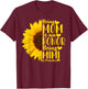 Being A Mom is an Honor Being Mimi is Priceless Sunflower T-Shirt - T-Shirt | Maroon