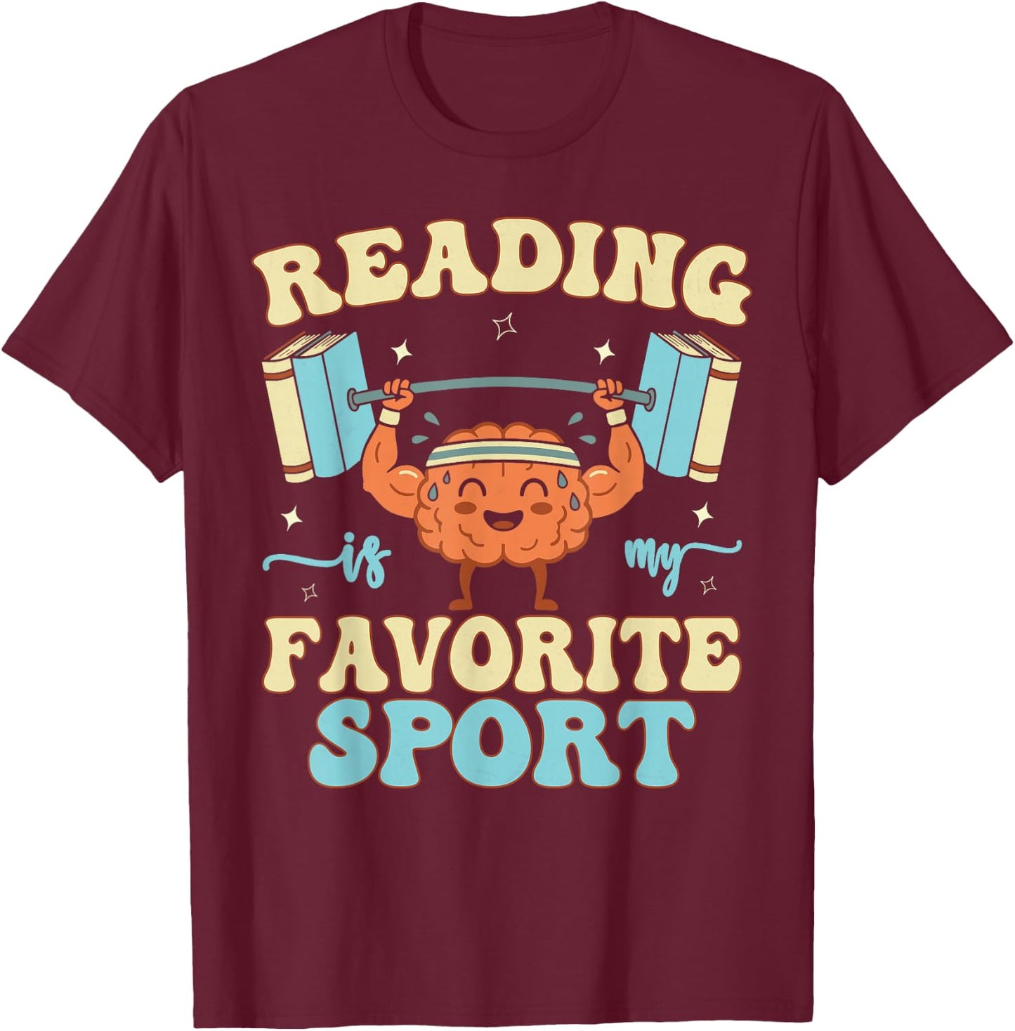 Librarian Reading is My Favorite Sport Book Lover T-Shirt - T-Shirt | Maroon