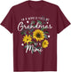 In A World Full Of Grandmas Be A Mimi Gifts Sunflower T-Shirt - T-Shirt | Maroon