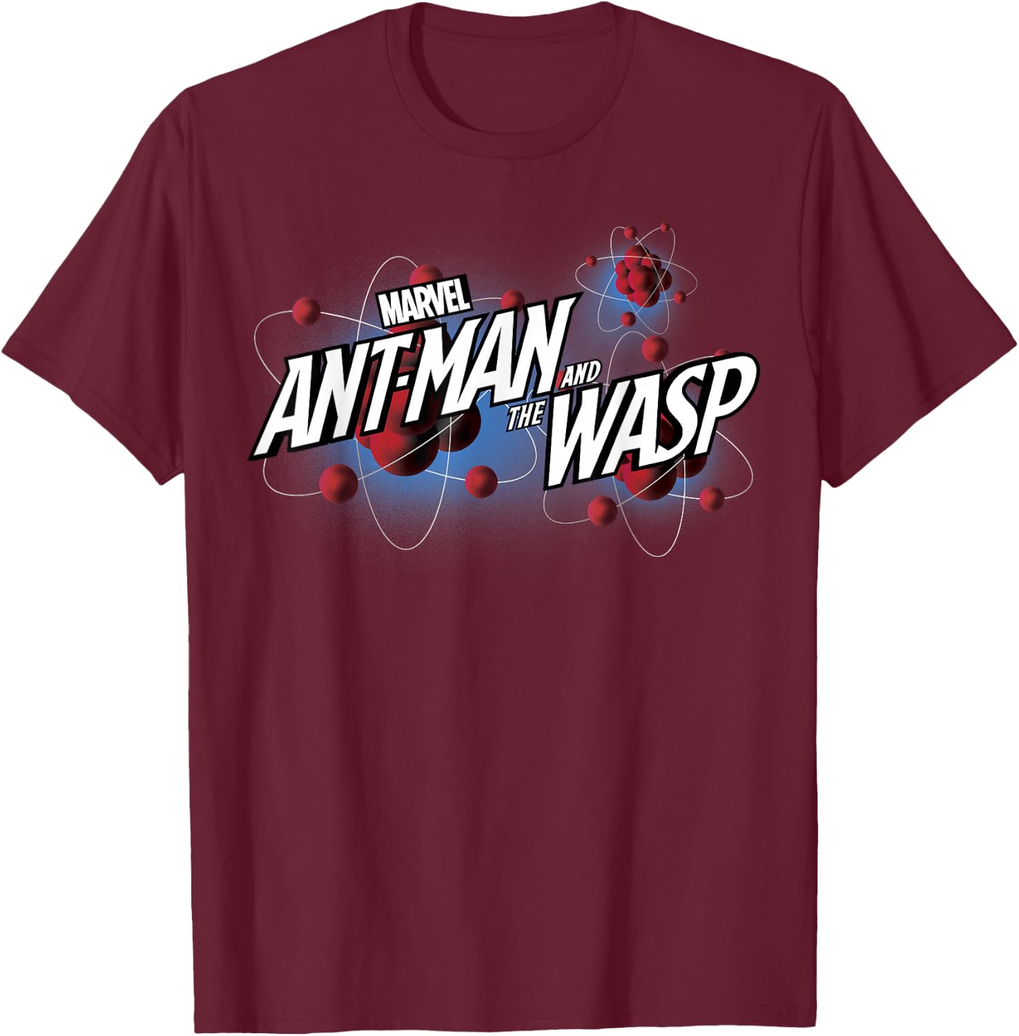 Marvel Ant-Man & The Wasp Molecule Atom Logo Graphic T-Shirt - T-Shirt | Maroon