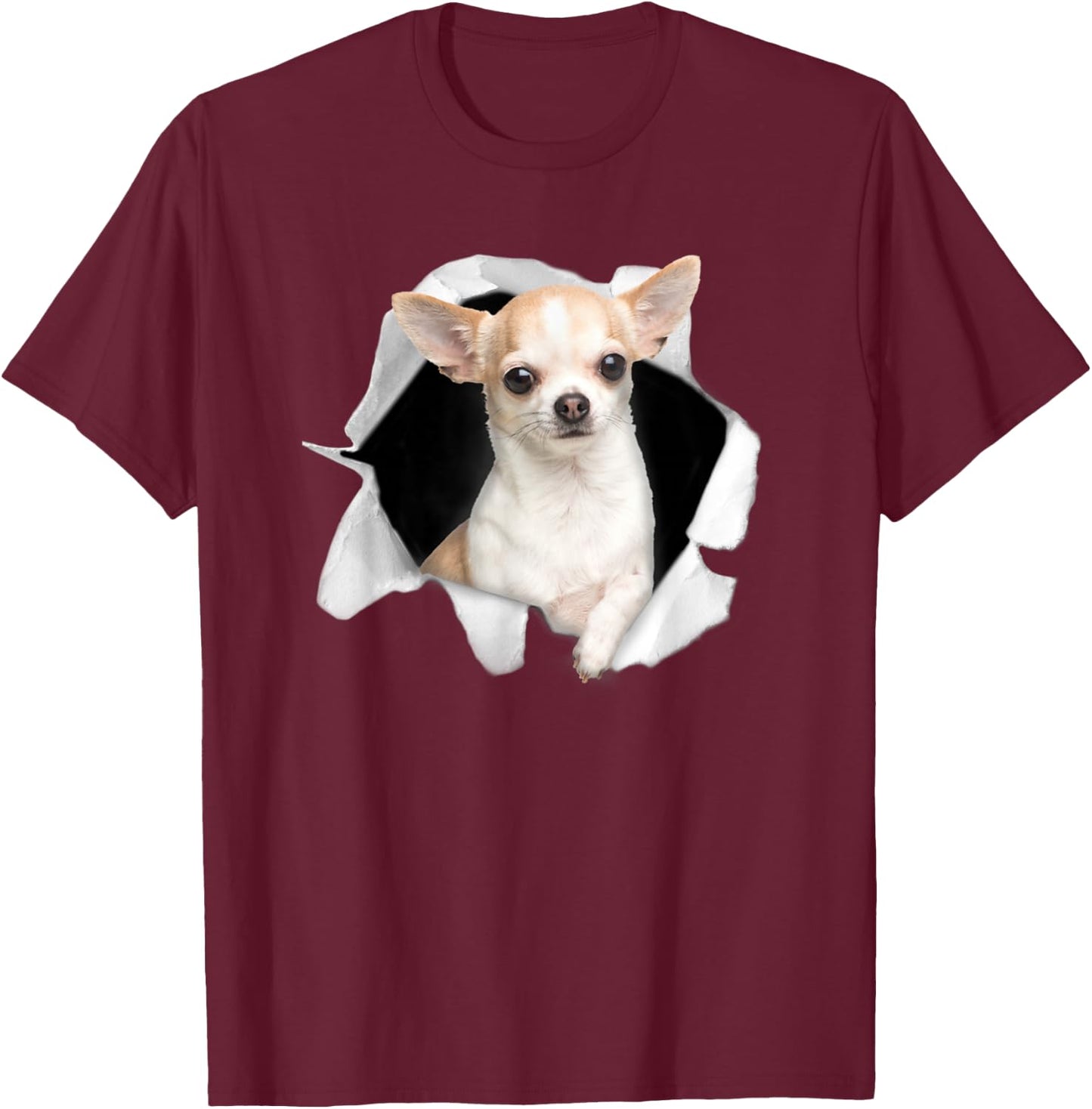 Cute Chihuahua Shirt Dog Puppy Lover Men Women Boys Girls T-Shirt - T-Shirt | Maroon