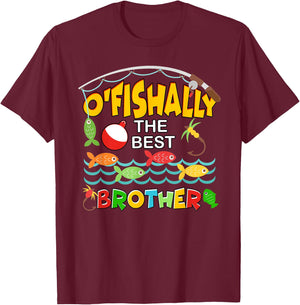 Ofishally The Best Brother Fisherwoman Cute Fishing T-Shirt - T-Shirt | Maroon