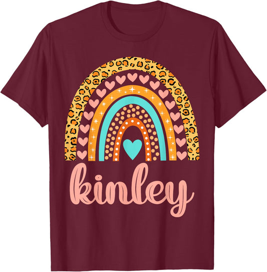 Kinley Kinley Name Birthday Shirt Gift T-Shirt - T-Shirt | Maroon