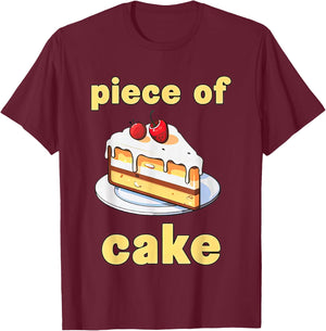 Piece Of Cake Funny Women T-Shirt - T-Shirt | Maroon