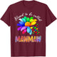 Blessed To Be Called Mawmaw Shirt Sunflower Rainbow Lovers T-Shirt - T-Shirt | Maroon