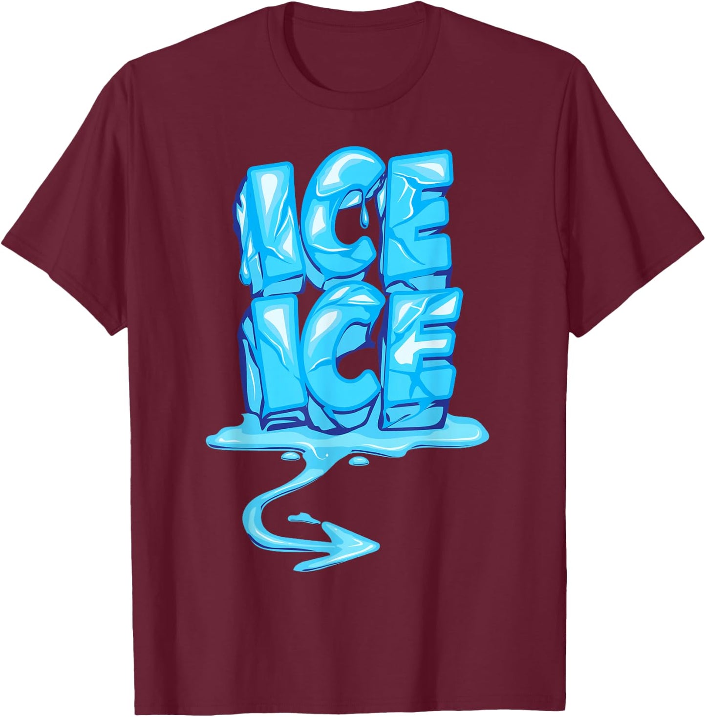 Ice Ice Arrow Pregnancy and Baby Announcement Winter Shirt T-Shirt - T-Shirt | Maroon