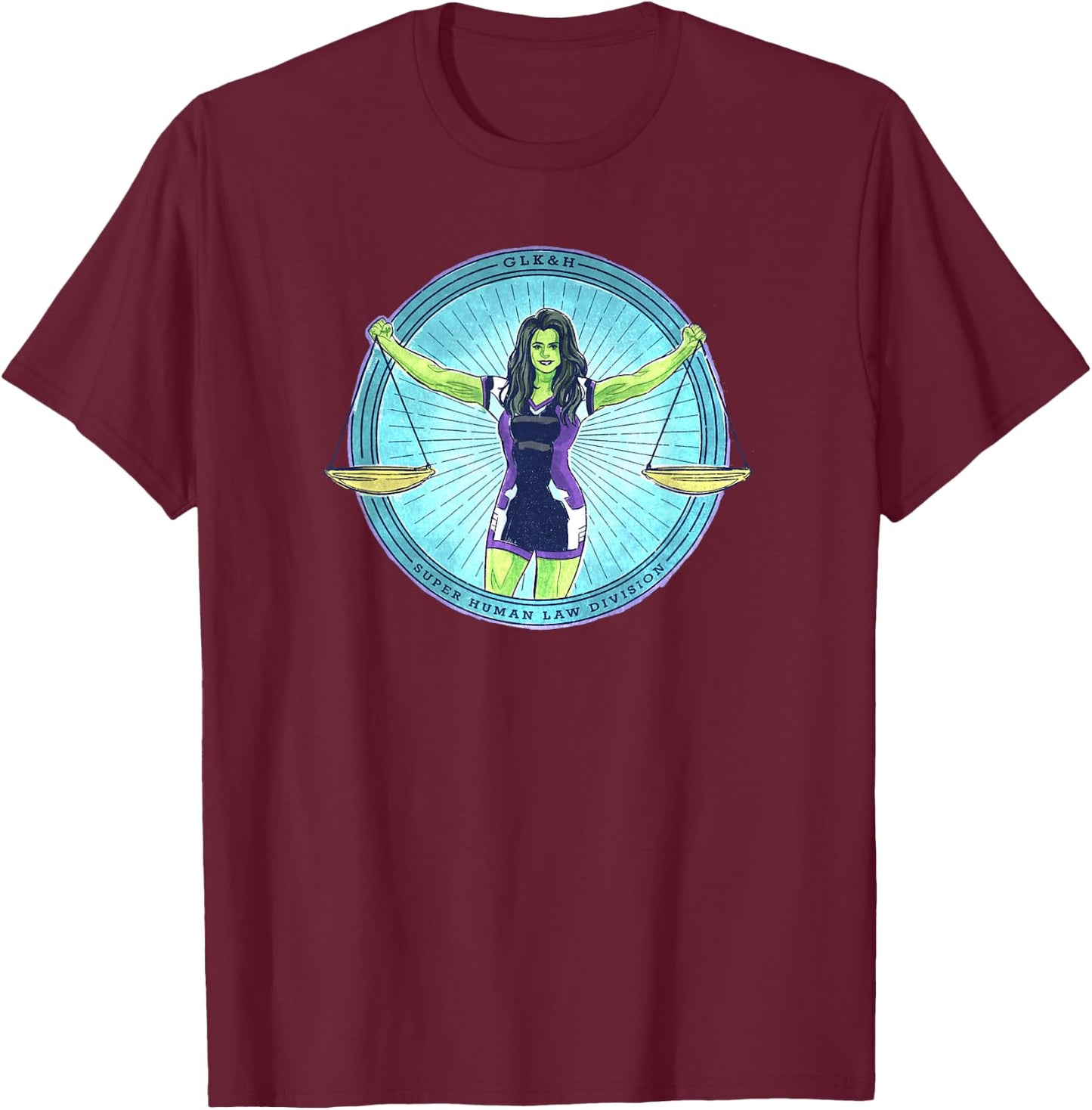 Marvel She-Hulk: Attorney At Law Jennifer Walters Scale T-Shirt - T-Shirt | Maroon