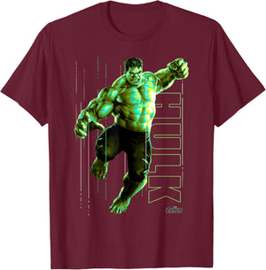 Marvel Infinity War Incredible Hulk Jump Smash T-Shirt - T-Shirt | Maroon