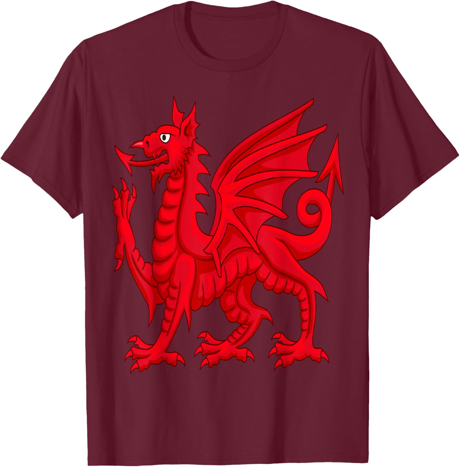 Welsh Dragon CYMRU Flag souvenir Gift Cardiff Welsh T-Shirt - T-Shirt | Maroon