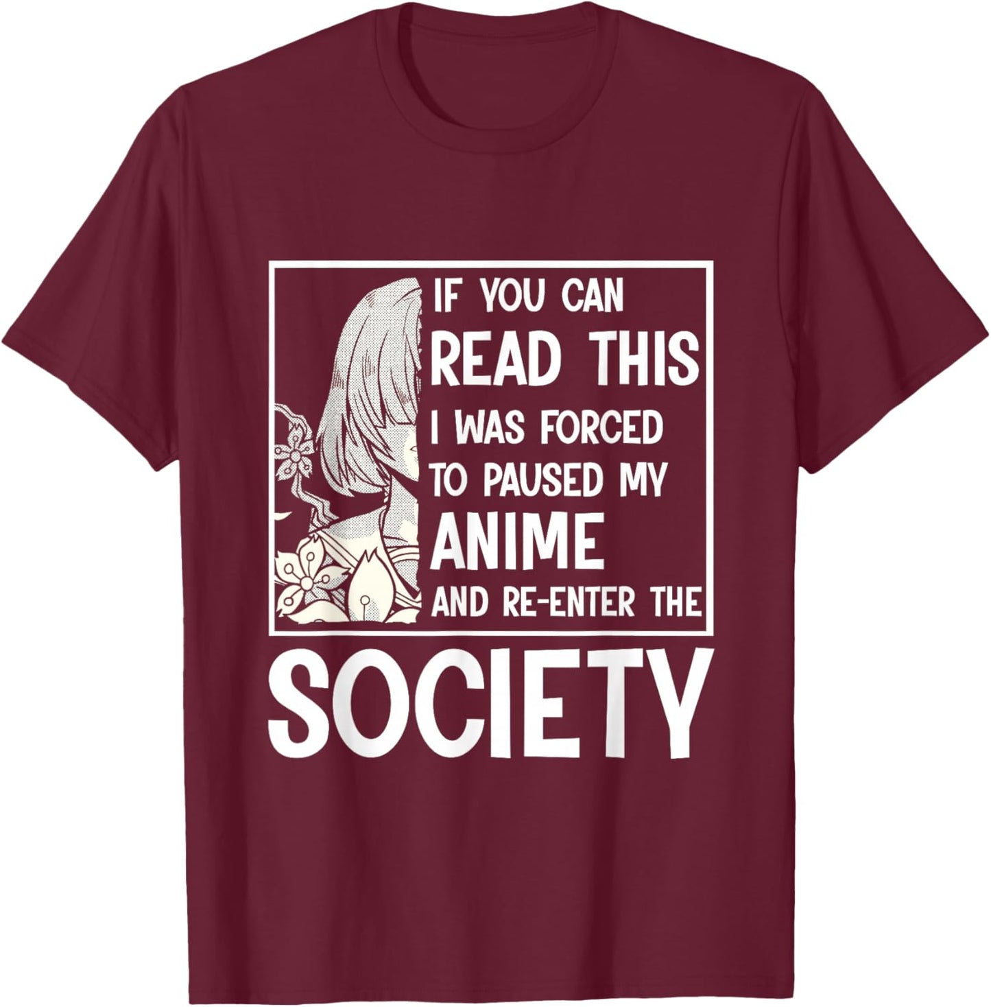 Watching Anime - Waifu Anime Stuff T-Shirt - T-Shirt | Maroon