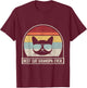 Retro Vintage Best Cat Grandpa Ever Women Girls Kids T-Shirt - T-Shirt | Maroon