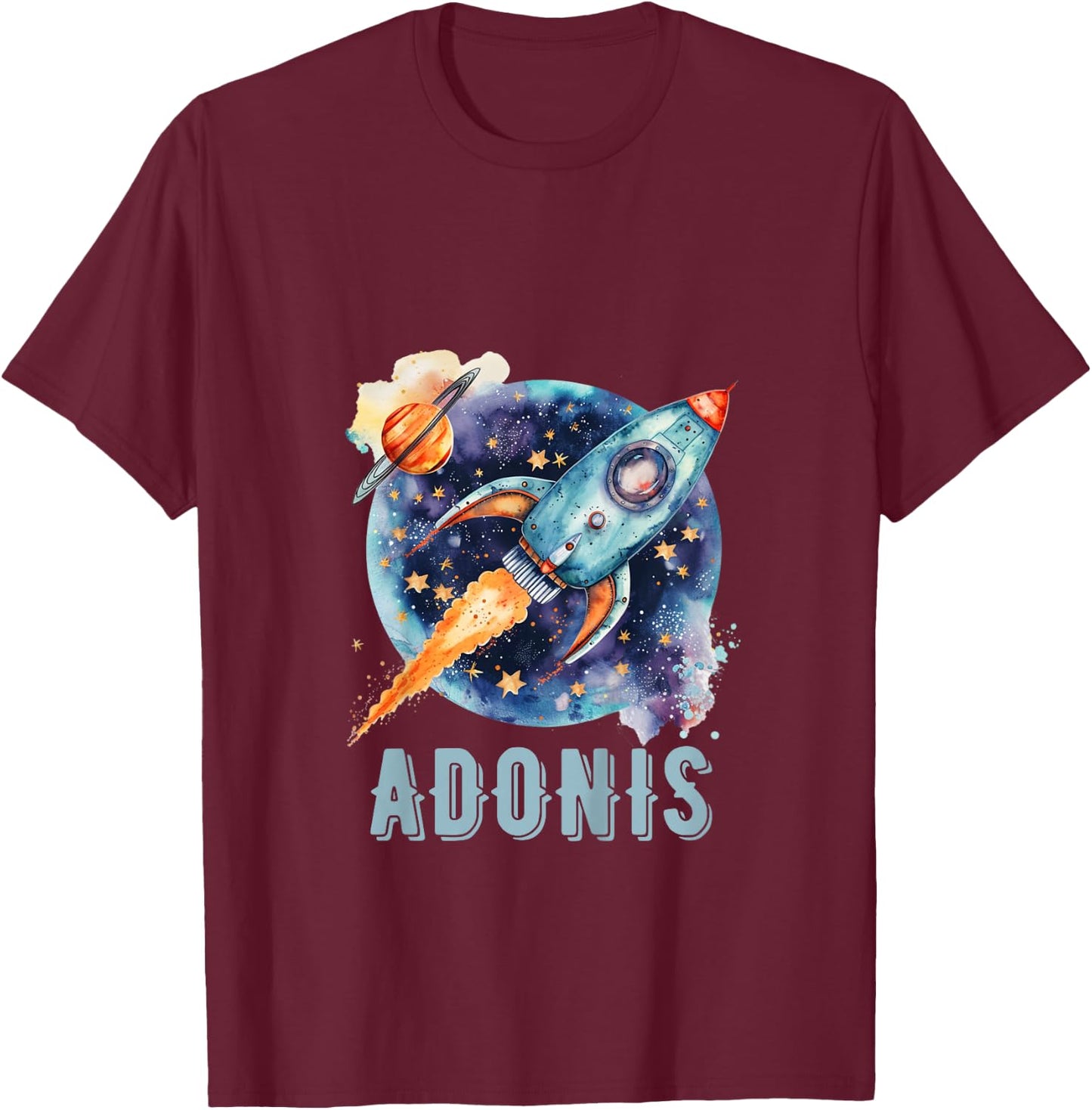 Kids ADONIS Name Baby Boy Nursery Room Theme Decor Gifts T-Shirt - T-Shirt | Maroon