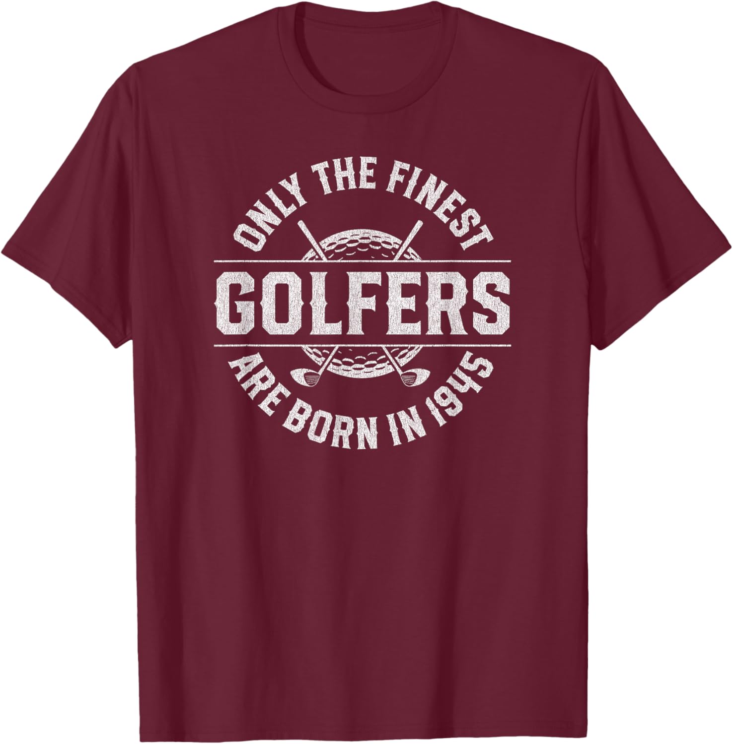 80 Year Old Golfer 80th Birthday Golf T-Shirt - T-Shirt | Maroon