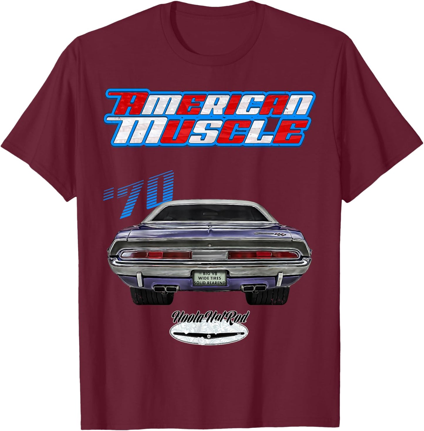 1970 Challenger,Hot Rod,Muscle Car,Magnum,R/T SE,440,Rally T-Shirt - T-Shirt | Maroon
