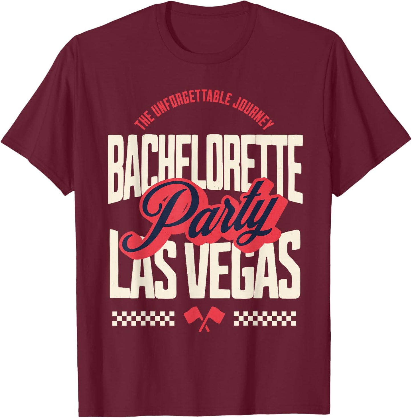 Bachelorette Party Las Vegas Matching Bride Favor Souvenir T-Shirt - T-Shirt | Maroon