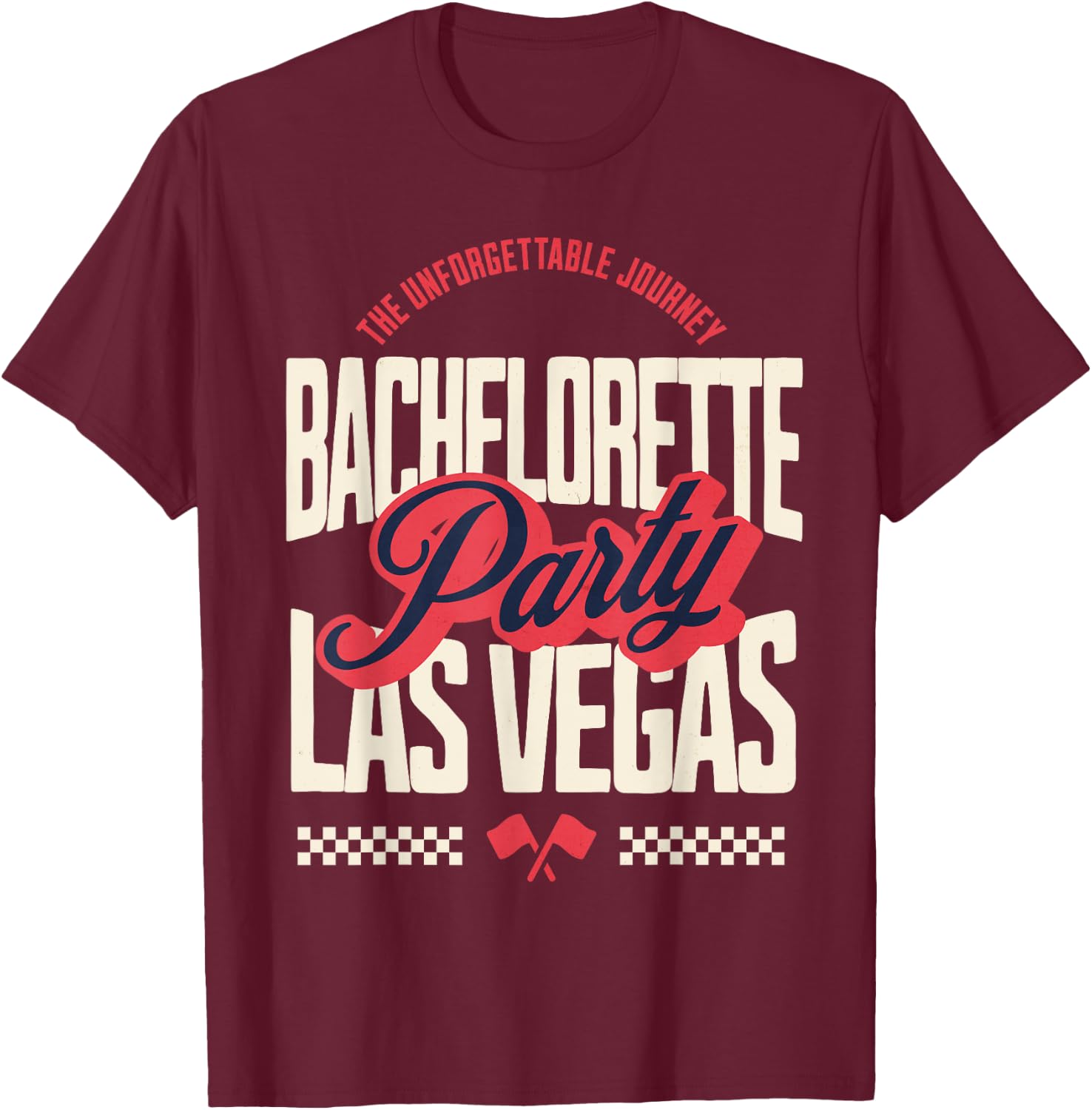 Bachelorette Party Las Vegas Matching Bride Favor Souvenir T-Shirt - T-Shirt | Maroon