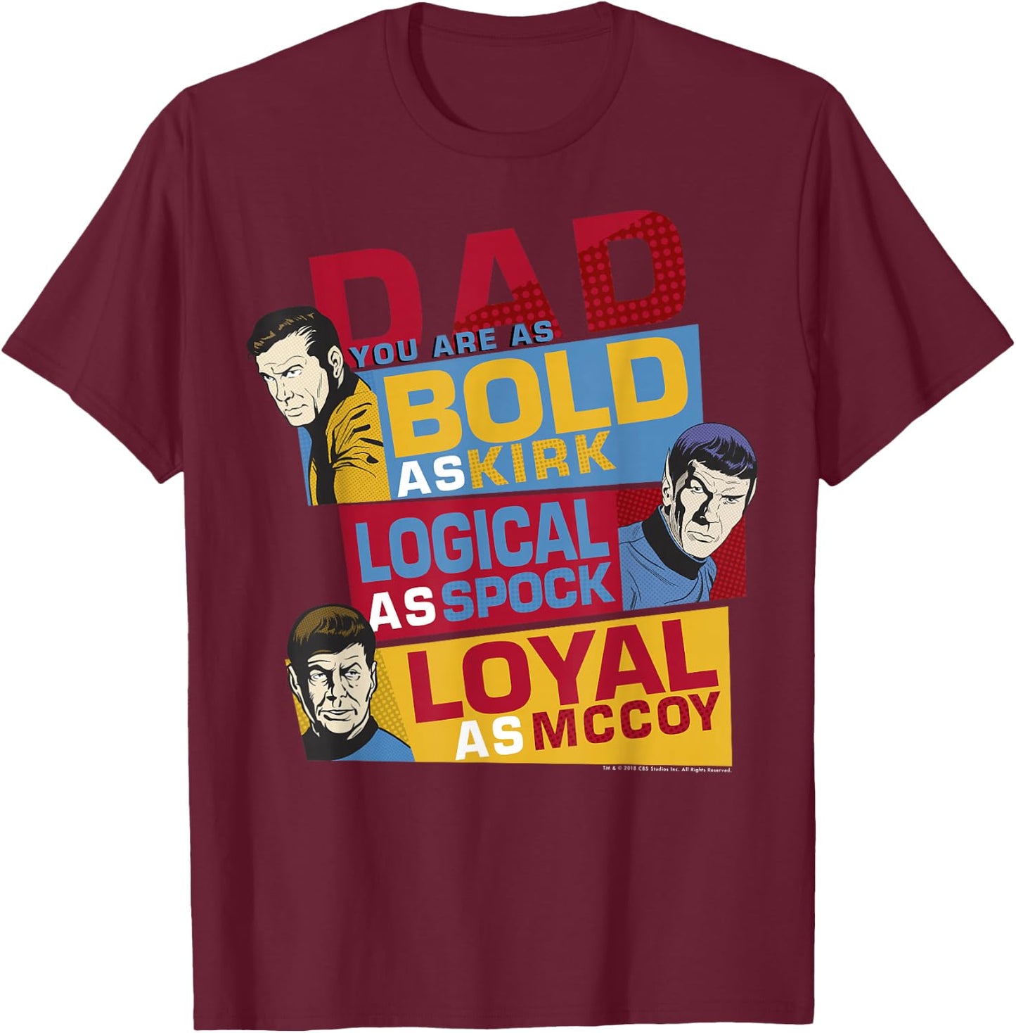 Star Trek Original Series Dad You are Bold T-Shirt - T-Shirt | Maroon
