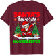 Xmas Dabbing Santa's Favorite Housekeeper Christmas T-Shirt - T-Shirt | Maroon