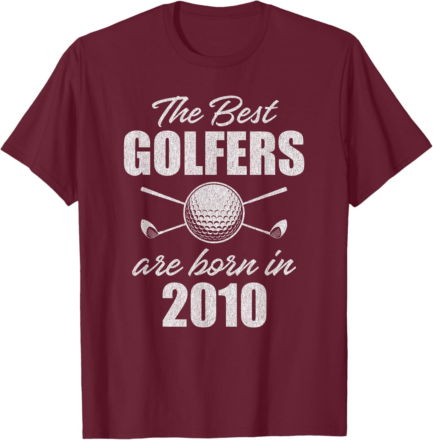 16 Year Old Golfer: Golfing Golf 2010 16th Birthday T-Shirt - T-Shirt | Maroon