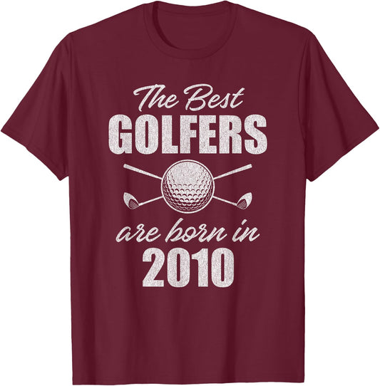 16 Year Old Golfer: Golfing Golf 2010 16th Birthday T-Shirt - T-Shirt | Maroon