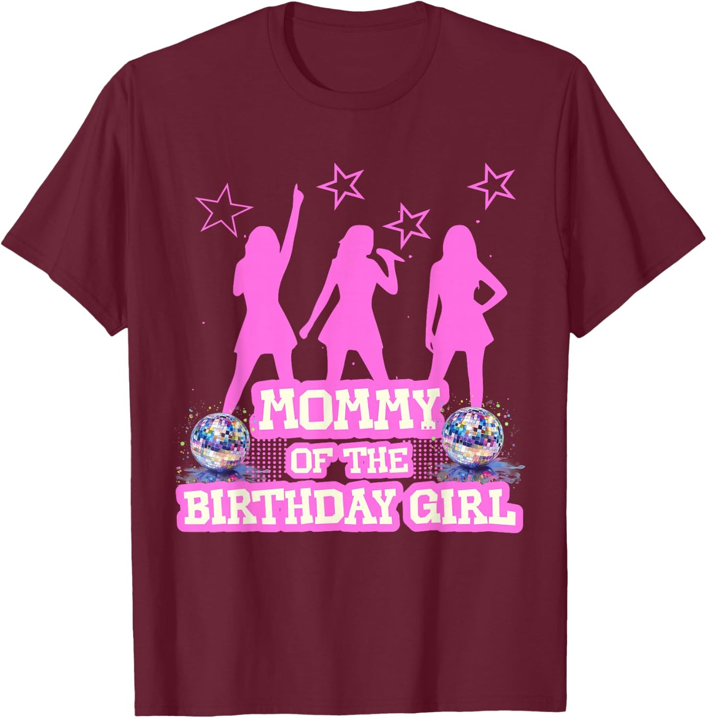 Mommy of The Kpop Girl Birthday Family Matching Party T-Shirt - T-Shirt | Maroon