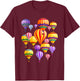Colorful Hot Air Balloons T-Shirt - T-Shirt | Maroon