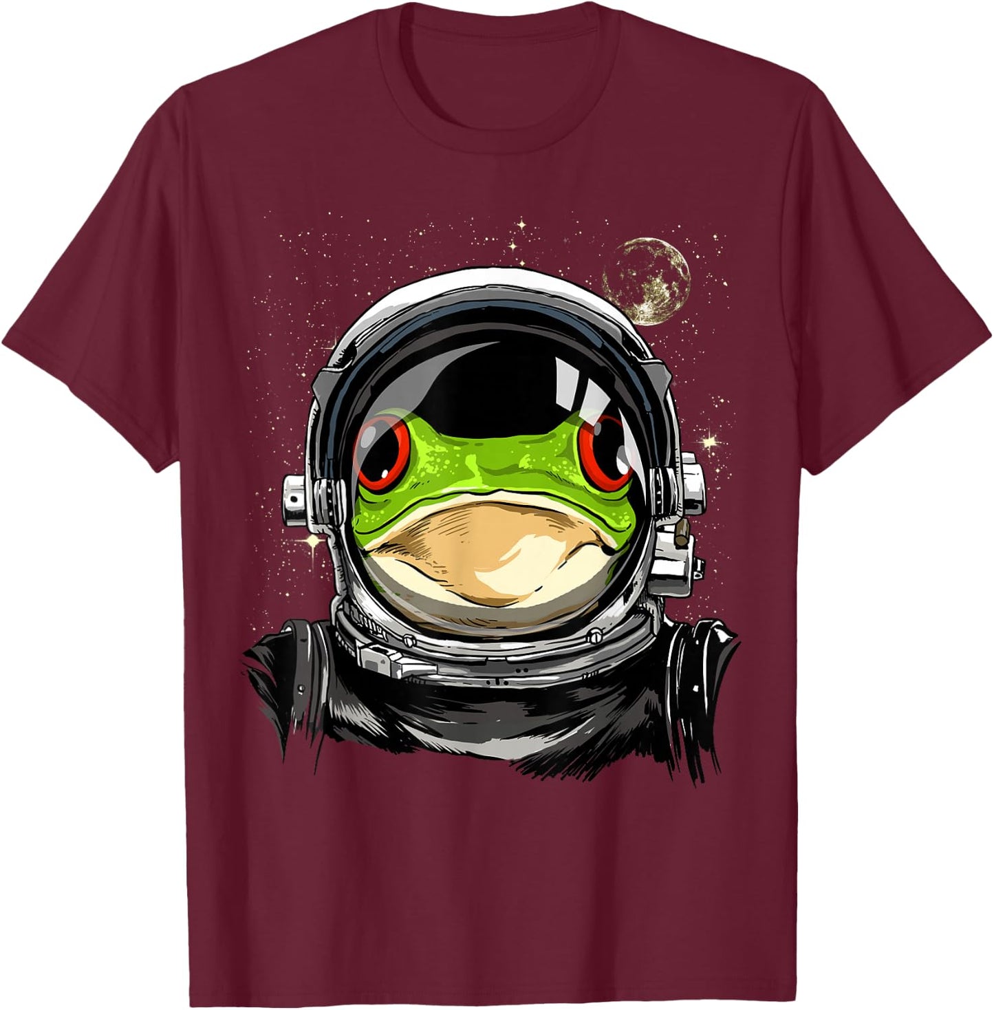 Astronaut Frog Shirt Spaceman Animal Galaxy Space Lover T-Shirt - T-Shirt | Maroon