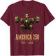 America 250 1776 2026 Abraham Lincoln Gym Weightlifting T-Shirt - T-Shirt | Maroon