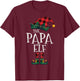 The Papa Elf Matching Family Group Gift Funny Christmas Xmas T-Shirt - T-Shirt | Maroon