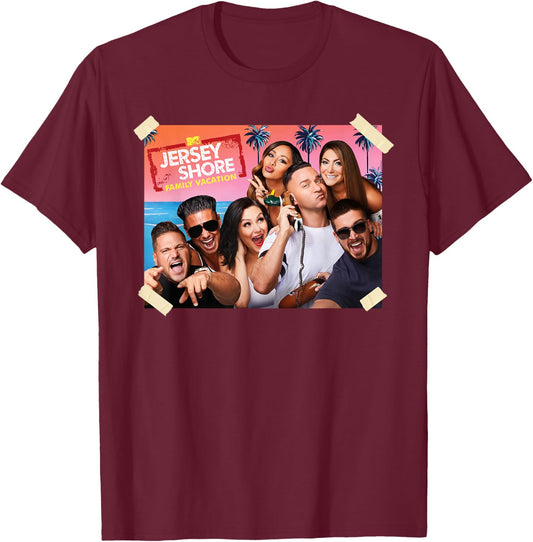 MTV - Jersey Shore Jersey Snapshot T-Shirt - T-Shirt | Maroon