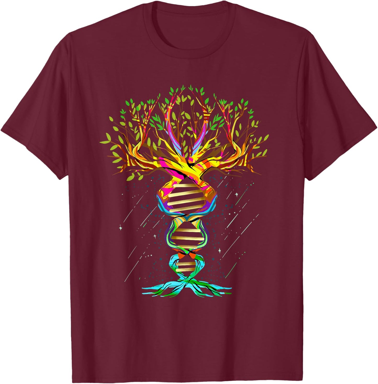 Tree of Life - Chromosome - Tree of Life - Cool Graphic Design T-Shirt - T-Shirt | Maroon