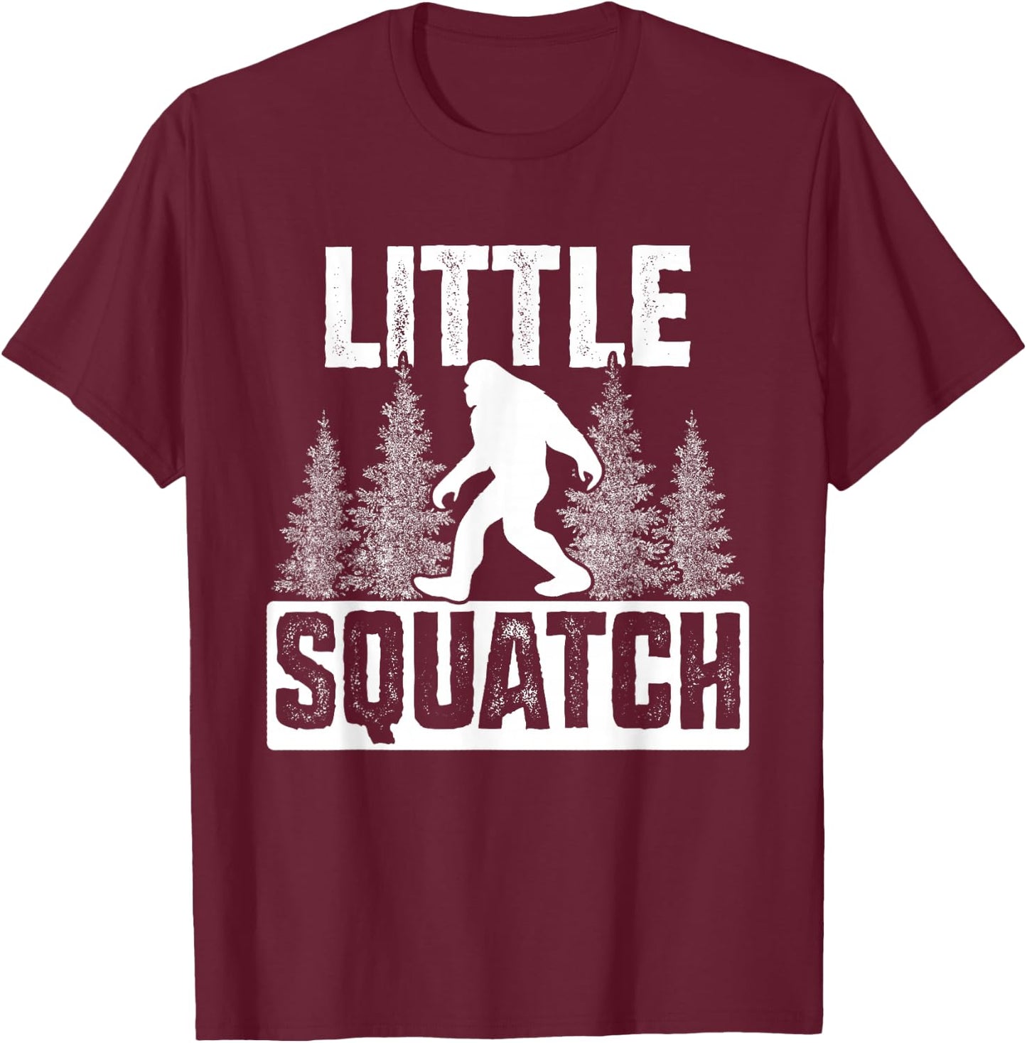 Squatchy Matching Family Bigfoot Shirts Little Squatch T-Shirt - T-Shirt | Maroon