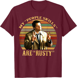 My People Skills are Rusty Vintage T-Shirt - T-Shirt | Maroon